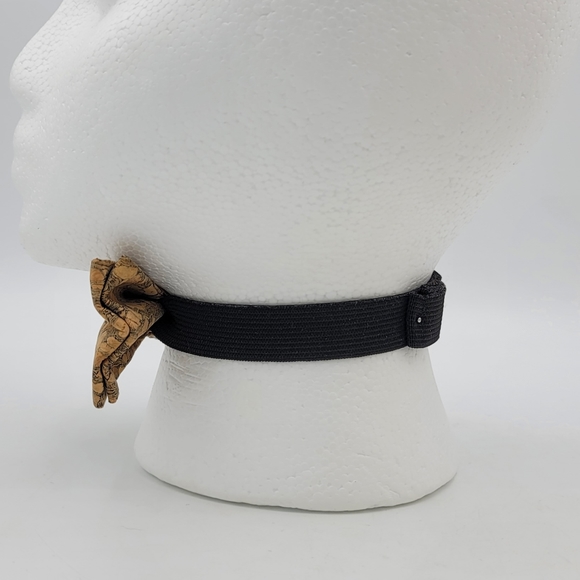 Artisan Bow Tie Cork Pattern Elastic Adjustable Pretied Butterfly Bowtie - Picture 6 of 11